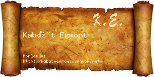 Kabát Egmont névjegykártya